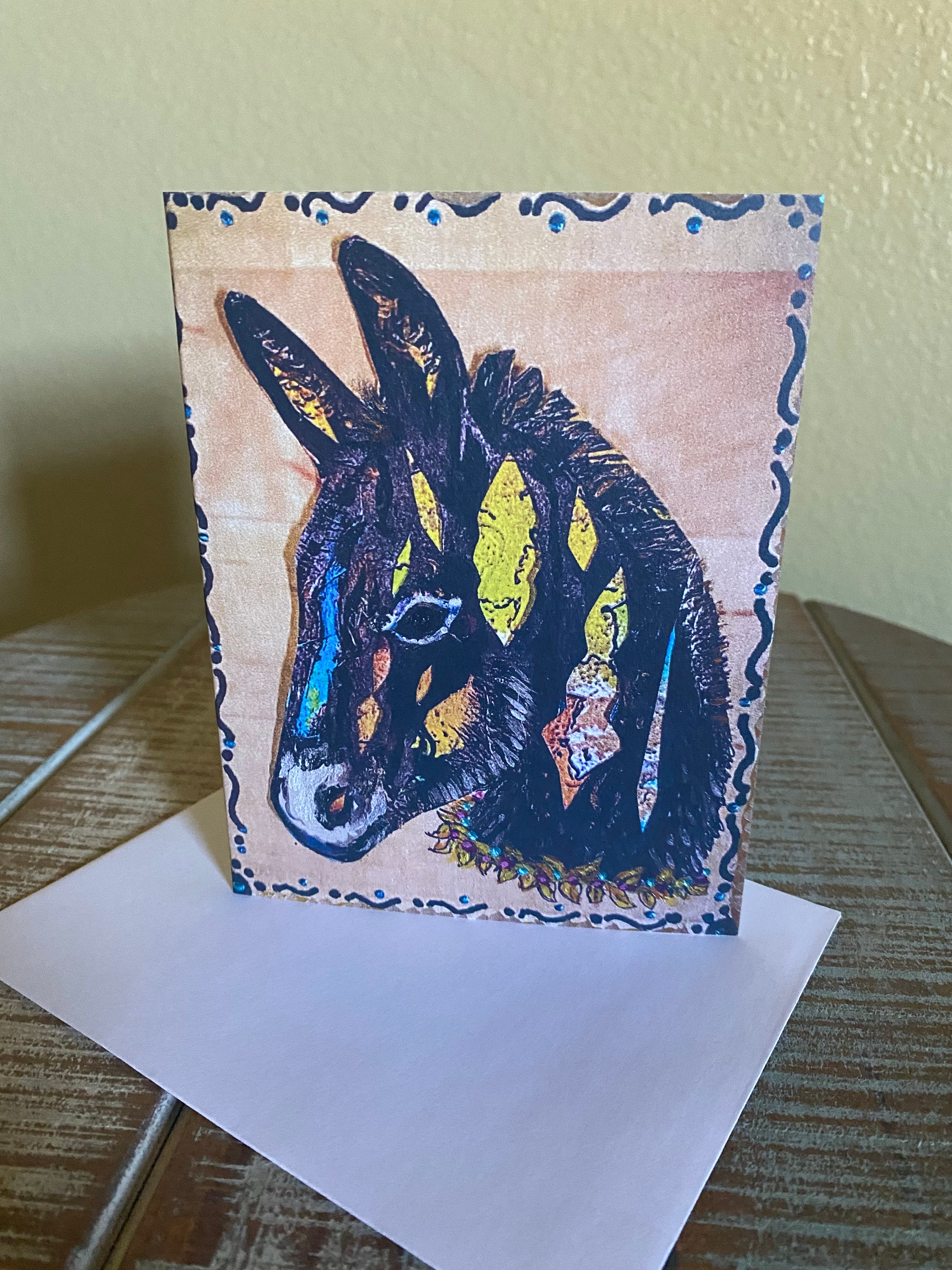 Donkey Original Art Note Cards Set of 3. - Etsy