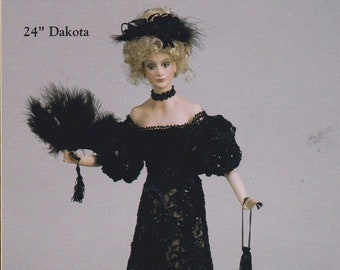 Vicki Hamilton's Original Designs Pattern - Designer Pattern #3 - Out of Print Pattern  1905 BallGown - Rare 24" Doll