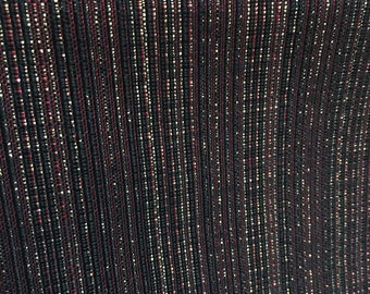 New Old Stock Deep Red Black Gold Metallic Fabric Stunning Unknown Blend Doll Costume Pillow Making Fabric Remnant