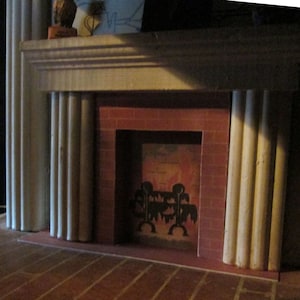 Keystone Dollhouse Fireplace and Hearth Replacement Digitally Remastered Replacement Keystone Dollhouse Restoration Piece Pre Assembled image 1