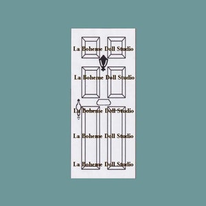 Door Pattern for Keystone Dollhouse Replacement Door image 1