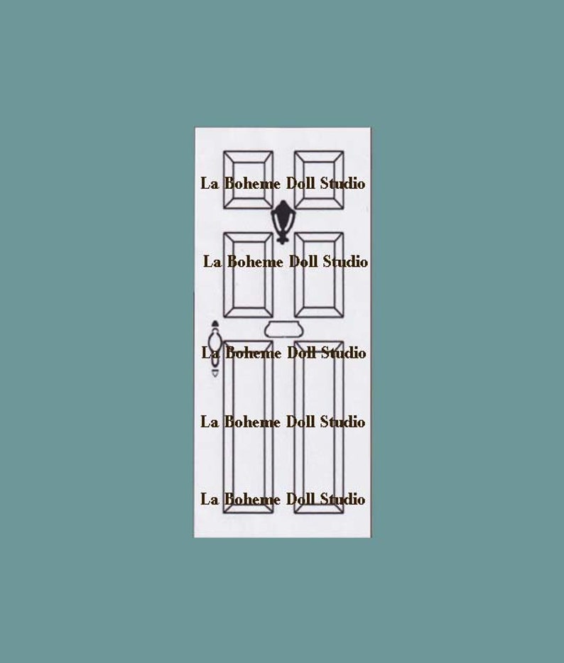 Door Pattern for Keystone Dollhouse Replacement Door image 1