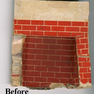 Keystone Dollhouse Fireplace and Hearth Replacement Digitally Remastered Replacement Keystone Dollhouse Restoration Piece Pre Assembled image 6