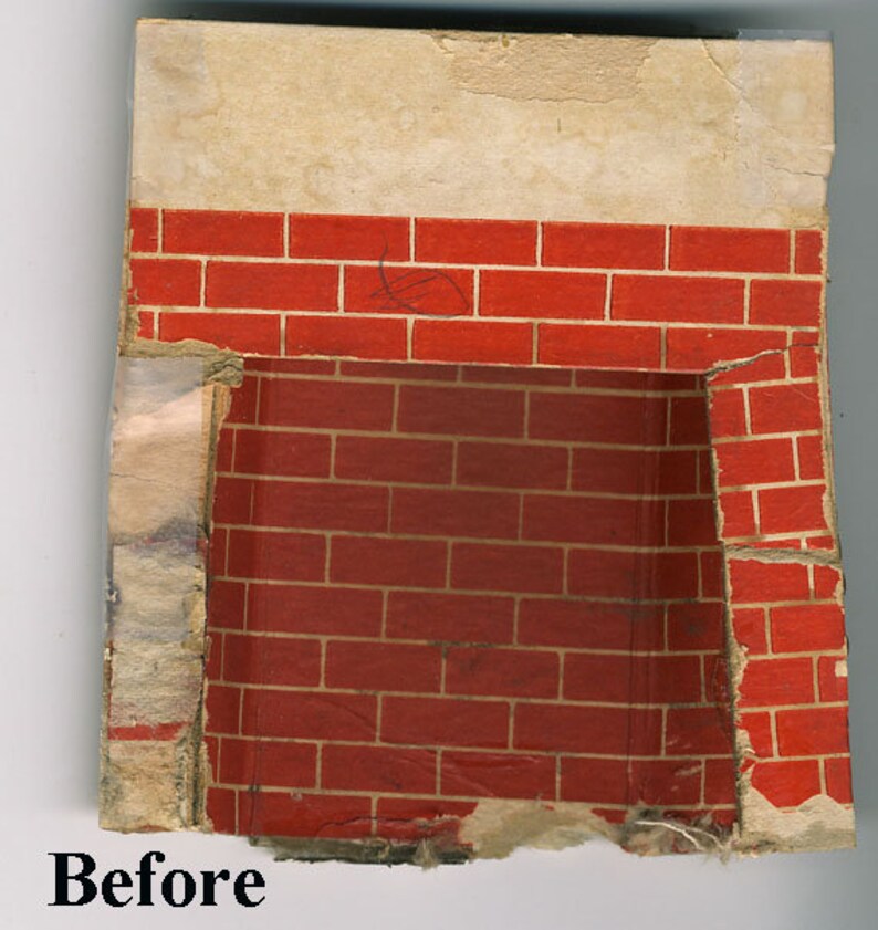 Keystone Dollhouse Fireplace and Hearth Replacement Digitally Remastered Replacement Keystone Dollhouse Restoration Piece Pre Assembled image 6