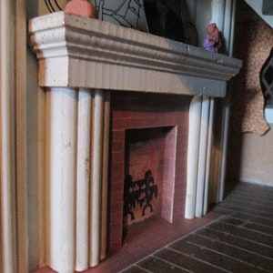 Keystone Dollhouse Fireplace and Hearth Replacement Digitally Remastered Replacement Keystone Dollhouse Restoration Piece Pre Assembled image 2