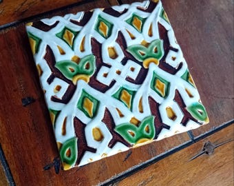 Bordallo Pinheiro kakel, vintage, tillverkad i Portugal