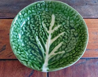 Ciotola vintage, Cavolo, Made in Portugal, Maiolica, Barbotine