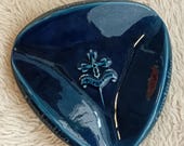 Secla Constantino blue advertising ashtray, Ceramic, Made in Portugal