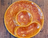 Vintage Secla serving plate, Artichoke, Made in Portugal, Majolica, Barbotine