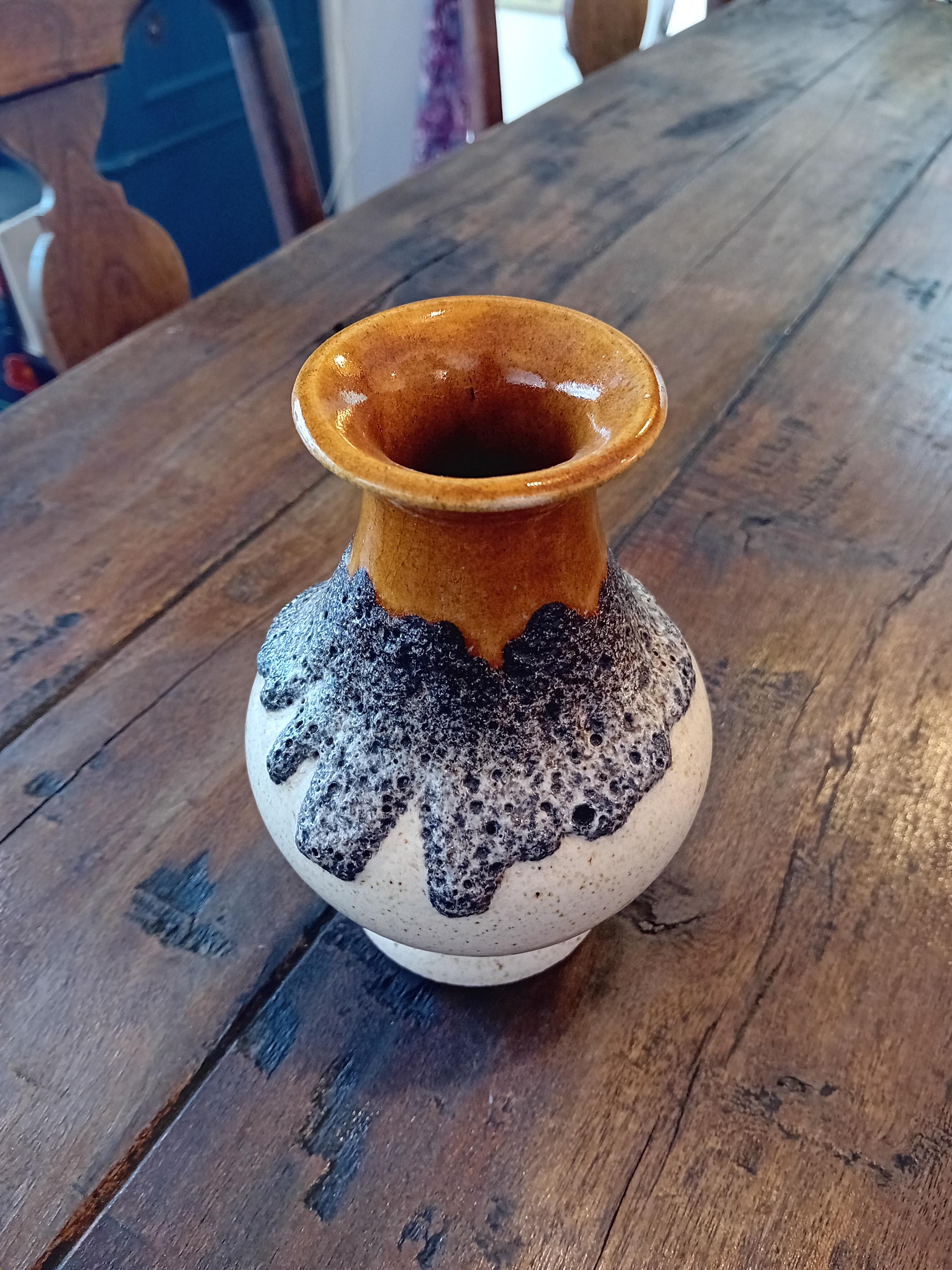 West Germany vase, Fat Lava, Vintage, Ceramics, Pottery