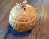 Vintage Foreign honey pot, Ceramic jar , Canister, Container, Hand painted