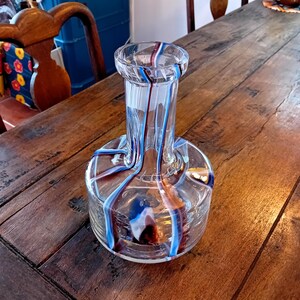 Vintage glass vase / bottle, Hand made