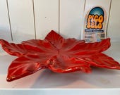 Skyros Designs Handpainted Orange Leaf Deco Dish