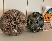 Pair of vintage Wade Tapered 6 Hole Waterlily Candle Holders Ceramic