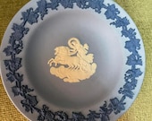 Vintage - Wedgwood Jasperware, Aurora And The Chariot Of Dawn, Horse Chariot, Blue, Pin Dish/ Decorative Dish, 1970s