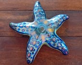 Ceramic starfish, Hand made sculpture, Wall decoration, Wall hanging, Made in Portugal