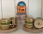 Vintage 1970s Pagnossin Treviso coffee cups, set of 4, Italy