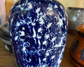 Rösler porcelain blue vase, made in Bavaria