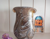 Maltese Gozo Glass Large Curled Vase