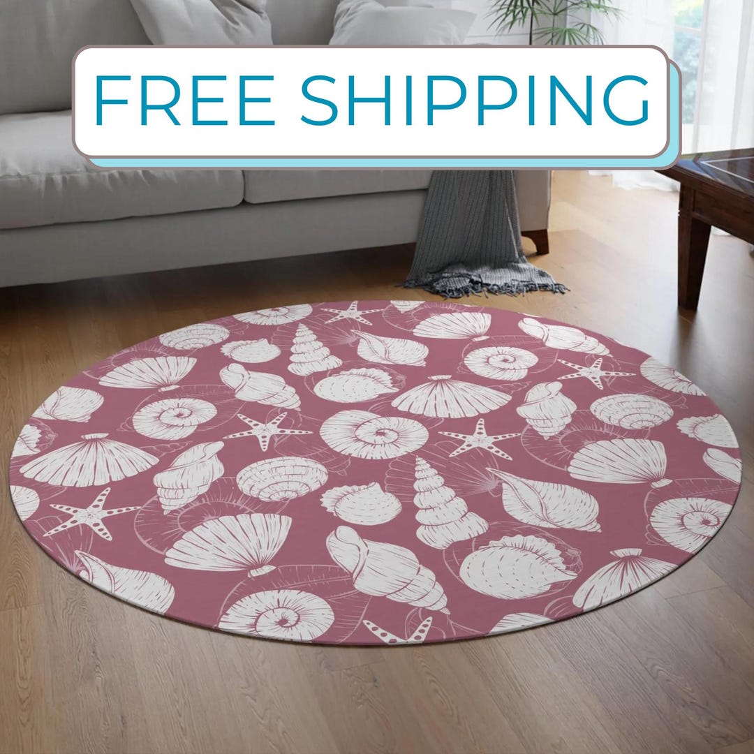 Seashell Pink Girls Room Decor for Beach House Decoration Living Room ...
