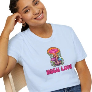 Mush Love Magic Mushroom T Shirt | Psychedelic Magic Mushrooms | Vintage Psychedelic Mushroom TShirt | Boho | Hipster | | Unisex