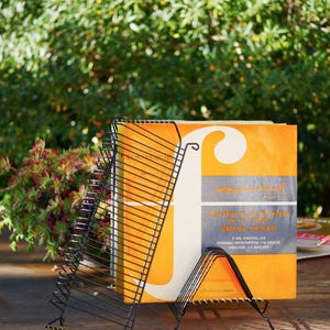 33 & 45 RPM Vinyl Record Holders – Magazine Racks – Restaurant Menu Displays – Mail Sorter – Vintage Black & Gold