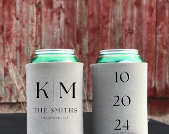 Custom Wedding Koozie - Customizable - Wedding Favor