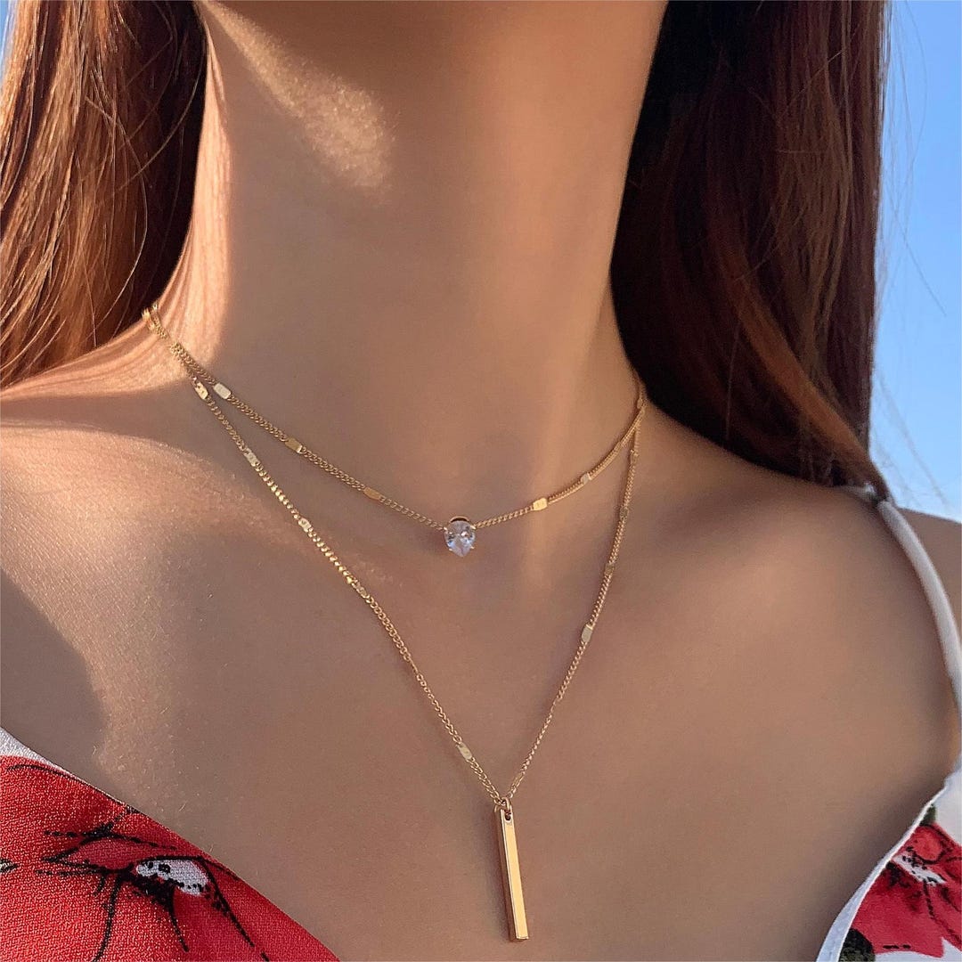 【LAZY DAWN】water drop point chain necklace N041~ネックレス il_1080xN.6331231677_deld.jpg