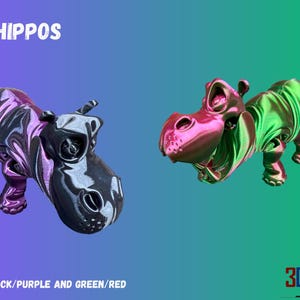 Hippopotame - Jouet sensoriel articulé imprimé en 3D