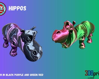Hippo -  Articulating 3D Printed Sensory Fidget Toy