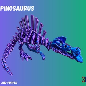 Spinosaurus - scharnierend 3D-geprint sensorisch fidgetspeeltje