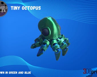 Pulpo diminuto: juguete sensorial articulado impreso en 3D