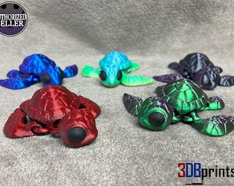 Tartarugas marinhas - brinquedo sensorial articulado impresso em 3D