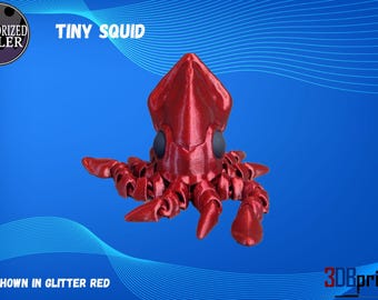 Tiny Squid -  Articulating 3D Printed Sensory Fidget Toy