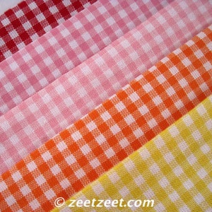 GINGHAM CHECK 1/8 Lime Green & White 100% Cotton Fabric by the Yard, Half Yd, Quarter Yd, FQ 16 other colors image 3