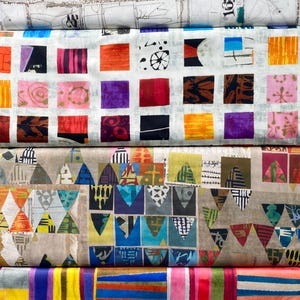MARCIA DERSE  - Windham Fabric - 100% Cotton Fabric by the Yard or Select Length  Postcards Back, Field Guide, Open Space, To Palette