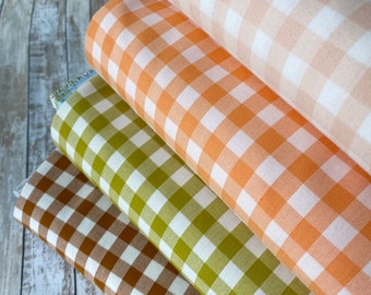 Robert Kaufman KITCHEN WINDOW Wovens 100% Cotton GINGHAM Collection, by the Yard, Half-yard, Fat Quarter, or Cut