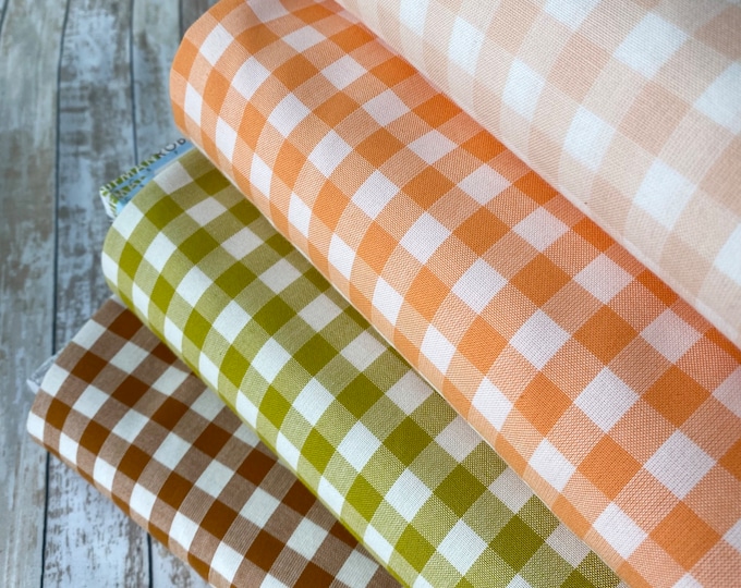Robert Kaufman KITCHEN WINDOW Wovens 100% Cotton GINGHAM Collection, by the Yard, Half-yard, Fat Quarter, or Cut