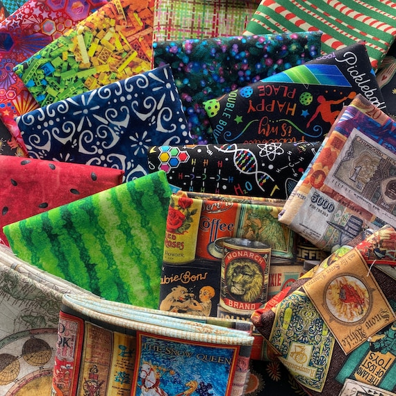 Stoffreste, Quilt-Bündel, Quilt-Beutel, Schraubenenden, Stoffreste