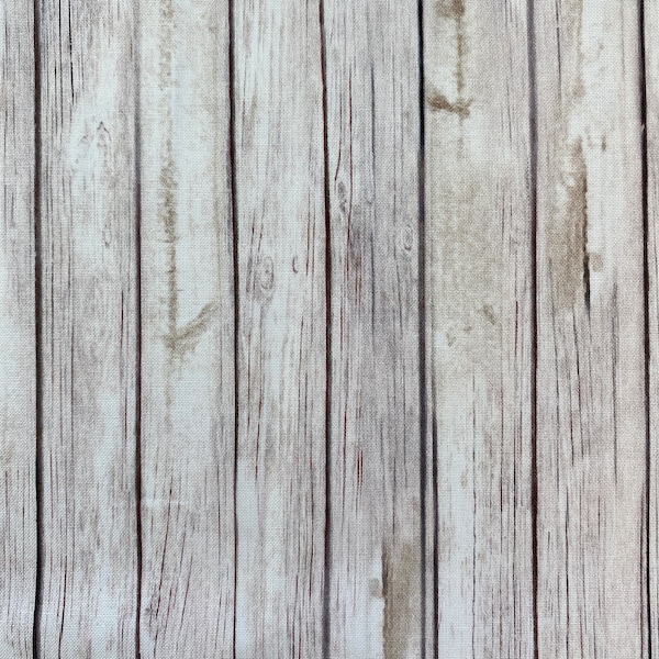 WEATHERED WOOD Fabric - Timeless Treasures - 100% Cotton Fabric by the Yard or Select Length - HOME-C7178 Multi Barnboard Coastal Fabric