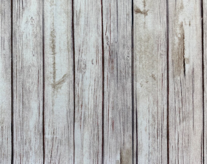 WEATHERED WOOD Fabric - Timeless Treasures - 100% Cotton Fabric by the Yard or Select Length - HOME-C7178 Multi Barnboard Coastal Fabric