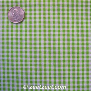 GINGHAM CHECK 1/8 Lime Green & White 100% Cotton Fabric by the Yard, Half Yd, Quarter Yd, FQ 16 other colors image 2