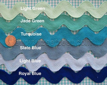 Choose Your Colors - Any Amount - Giant RIC RAC Jumbo Sewing Trim 1.5-Inches Wide Sold by the YARD - Rick Rack - 30 Colors to Choose from