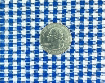 Royal BLUE GINGHAM Fabric by the Yard, 1/8" Robert Kaufman CAROLINA Gingham Fabric, 100% Cotton, Gingham Check White