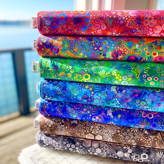 PHANTASMA Fabric by the Yard - Robert Kaufman, 100% Cotton Quilting Fabric, Half Yard, Fat Quarter
