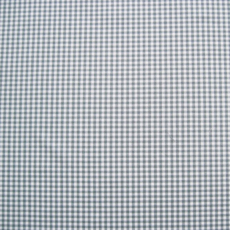 GINGHAM CHECK 1/8 Silver Grey & White 100% Cotton Fabric by the Yard, Half Yd, Quarter Yd, FQ 16 other colors image 3