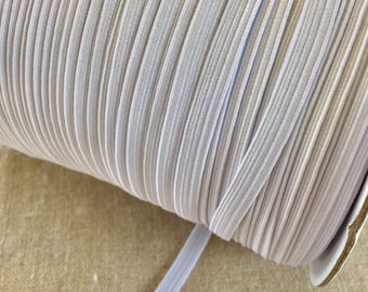 10 yards Flat 6mm 1/4” inch White or Black Soft ELASTIC Spandex Band Sewing trim/hand MASK ear supplies. US seller fast Free Shipping