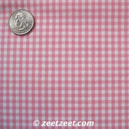 CANDY Pink GINGHAM Fabric by the Yard 1/8 Robert | Etsy