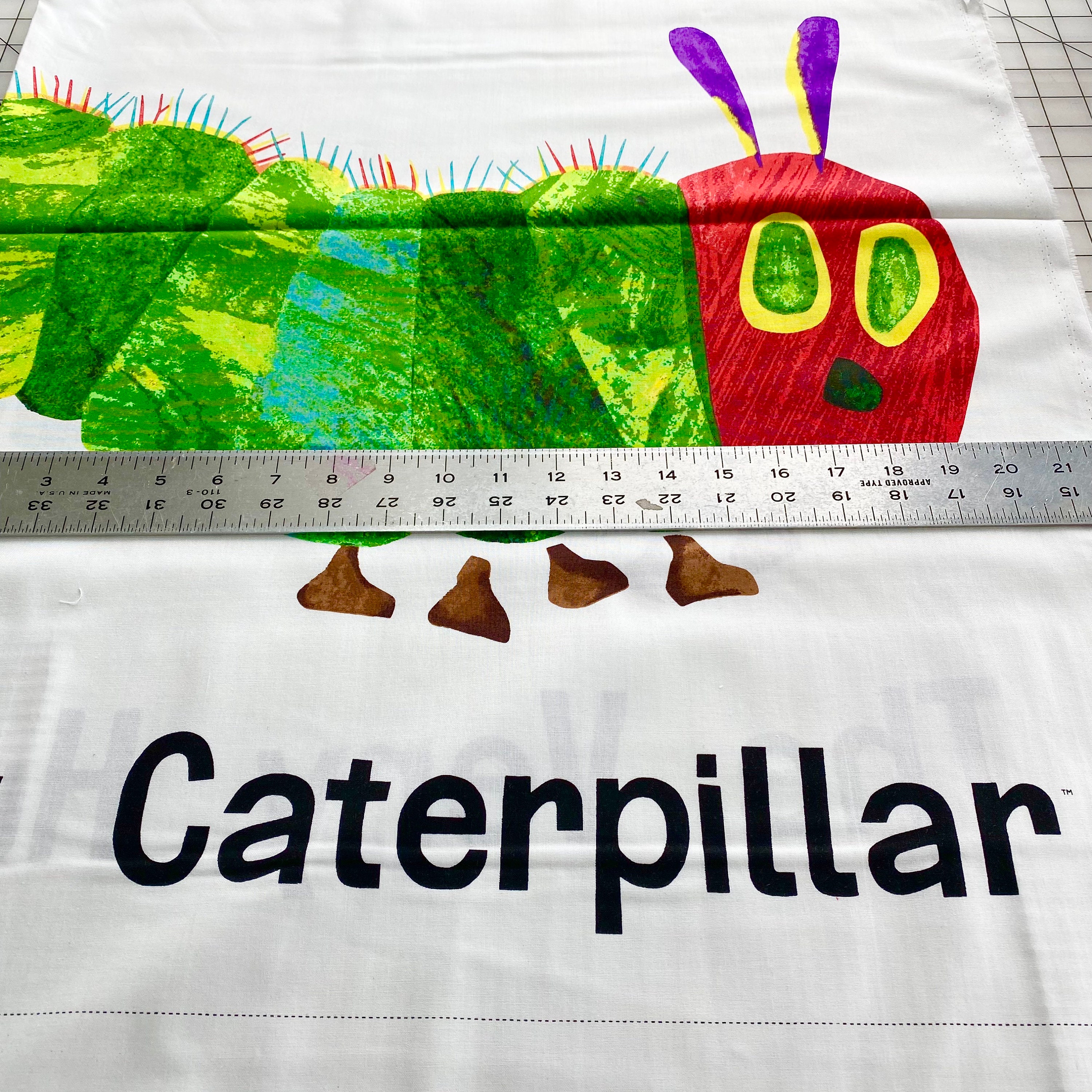 The Very Hungry Caterpillar Large CATERPILLAR PANEL Color 100 Cotton Quilt Fabric Andover