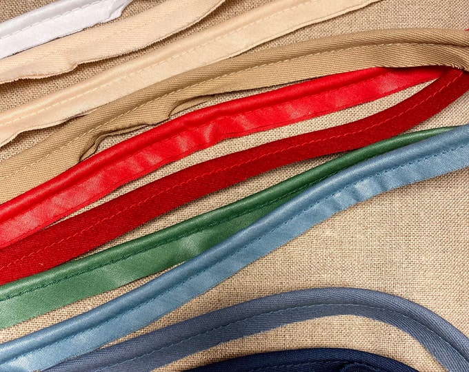 Cord-Edge PIPING TRIM Lip Cord WELTING by the Yard - Choose Color & Quantity White Natural Red Green Blue Navy - Upholstery Pillows Crafts